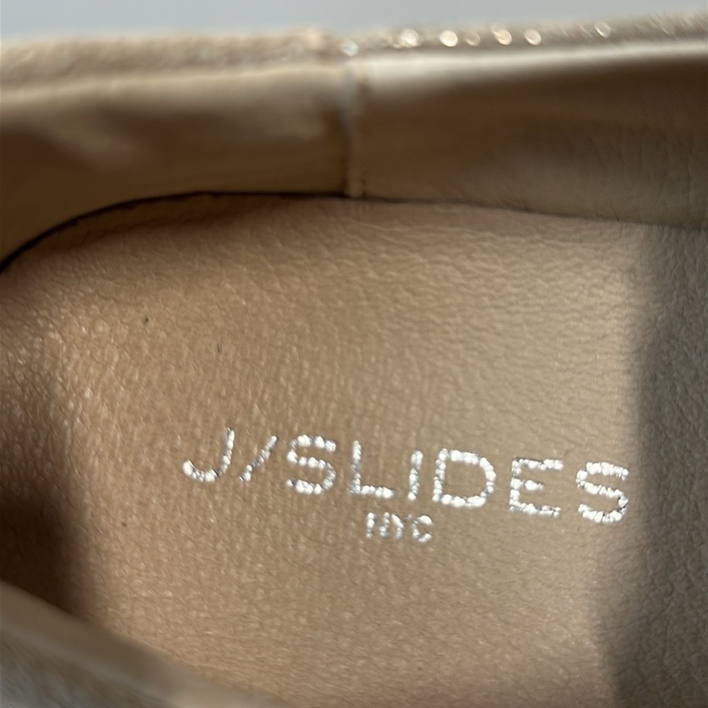 J Slides Karla Gold Brushed Leather Casual Slip On Sneakers Size 7.5 - Picture 10 of 15